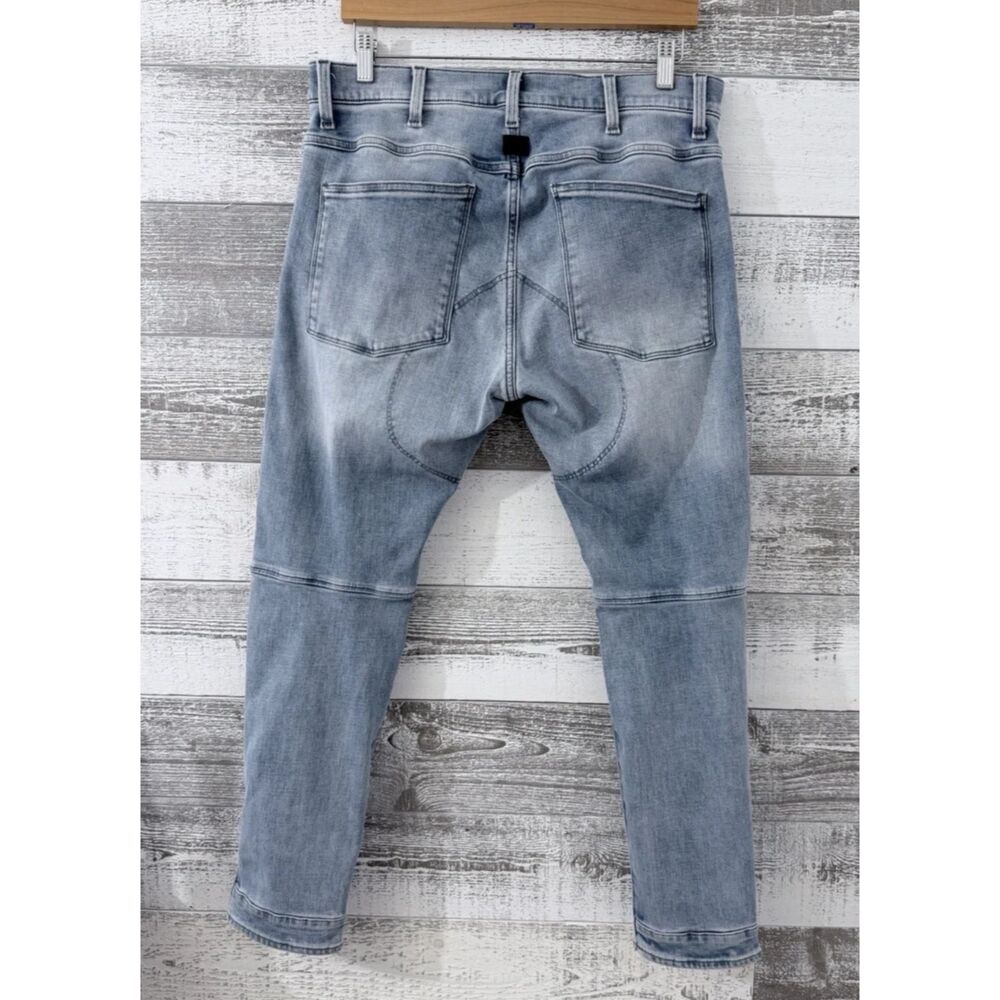 G Star Raw Men's Blue Jeans Size 34x30 (Fit 34x29) 5620 3D Zip Knee Skinny Denim - Picture 2 of 13